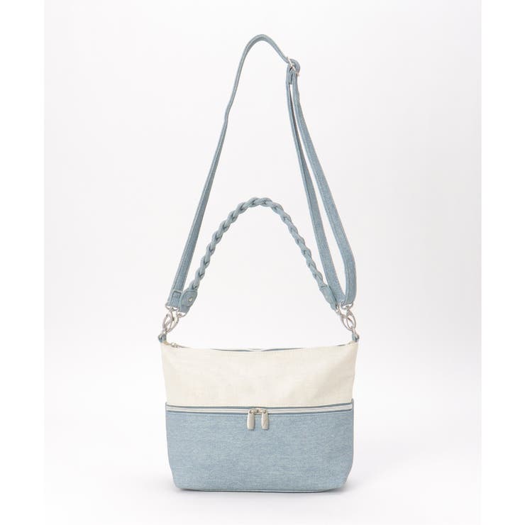 ブルーケイ | 雑材シート2WAYジップショルダーバッグ | ikka 