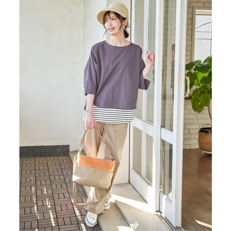 雑材シート2WAYジップショルダーバッグ | ikka  | 詳細画像2 