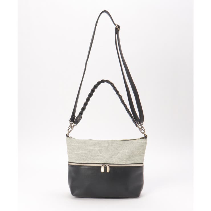 雑材シート2WAYジップショルダーバッグ | ikka  | 詳細画像5 