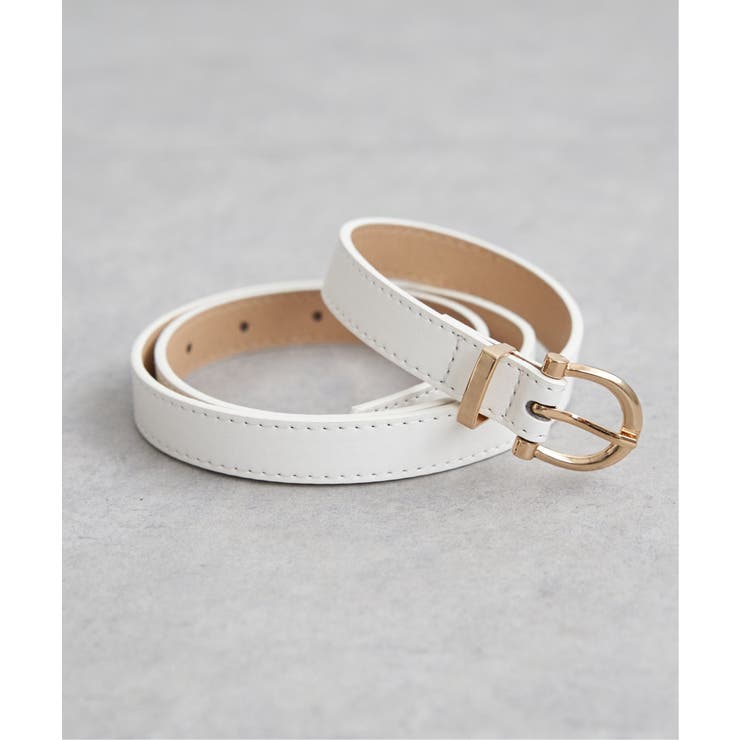 ホワイト | プレーンベルト 18mm | ikka 