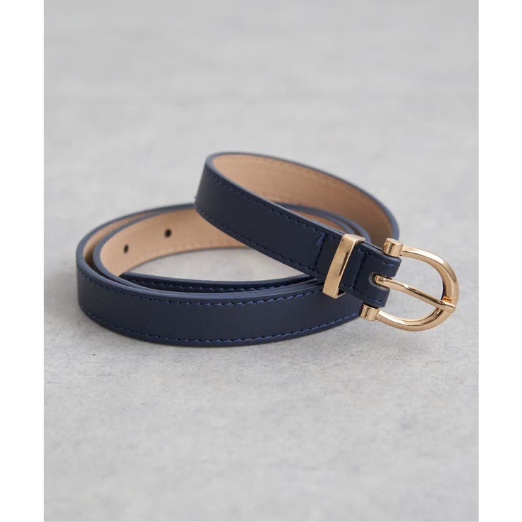 ネイビーブルー | プレーンベルト 18mm | ikka 
