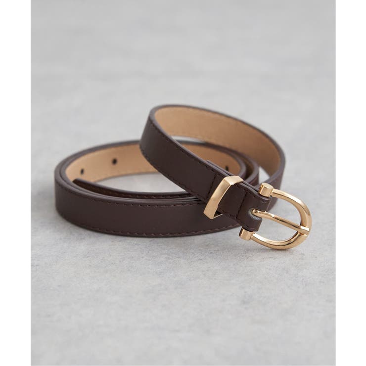 ダークブラウン | プレーンベルト 18mm | ikka 