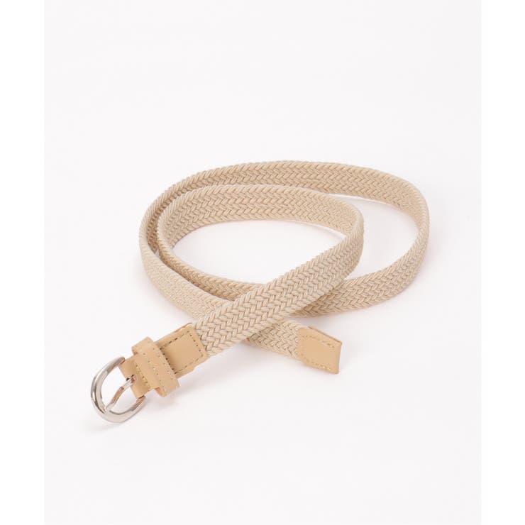 ベージュ | ゴムメッシュベルト 20mm | ikka 