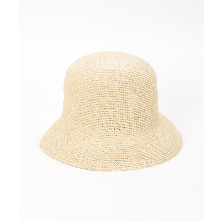 アイボリー | 雑材細こま編みハット | ikka 