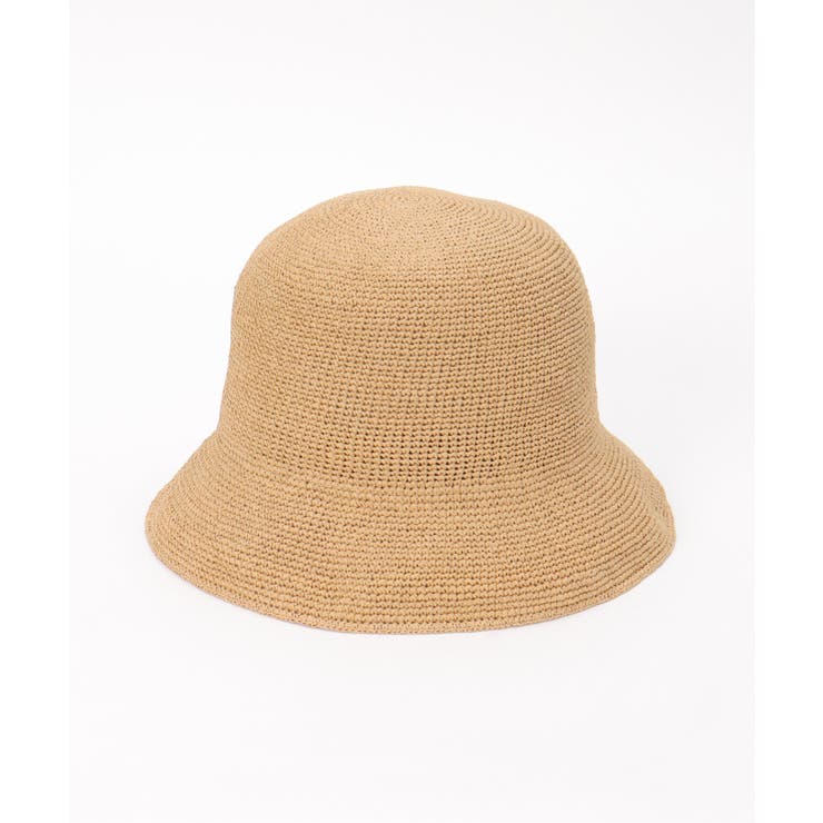 キャメル | 雑材細こま編みハット | ikka 