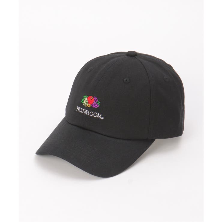 ブラック | FRUIT OF THE LOOM フルーツオブザルーム ロゴ刺繍キャップ | ikka 