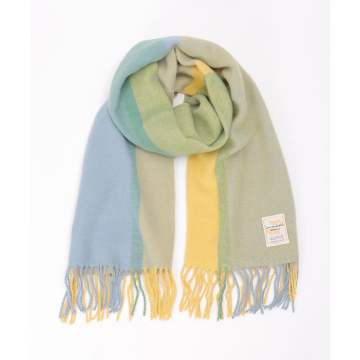 イエロー | ウォッシャブルマルチチェックマフラー | ikka 