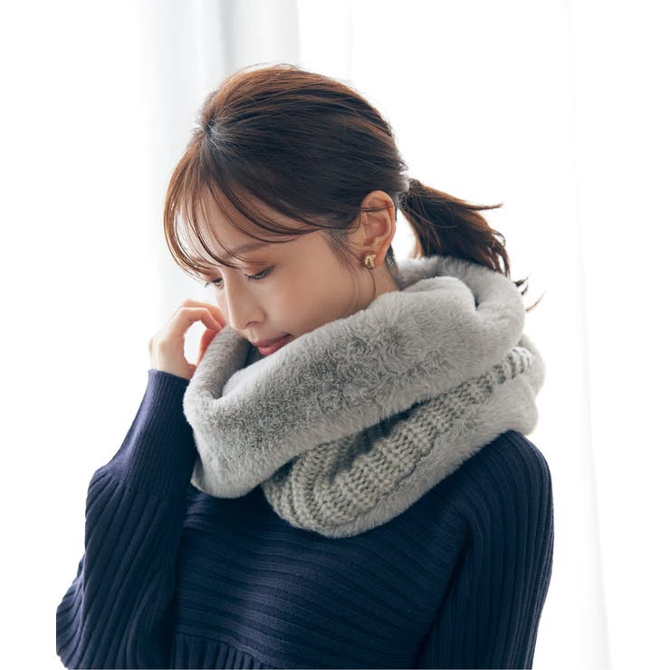 グレー | エコファーミックススヌード | ikka 