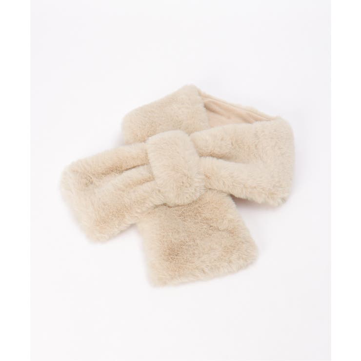 ベージュ | エコファー差し込みマフラー | ikka 