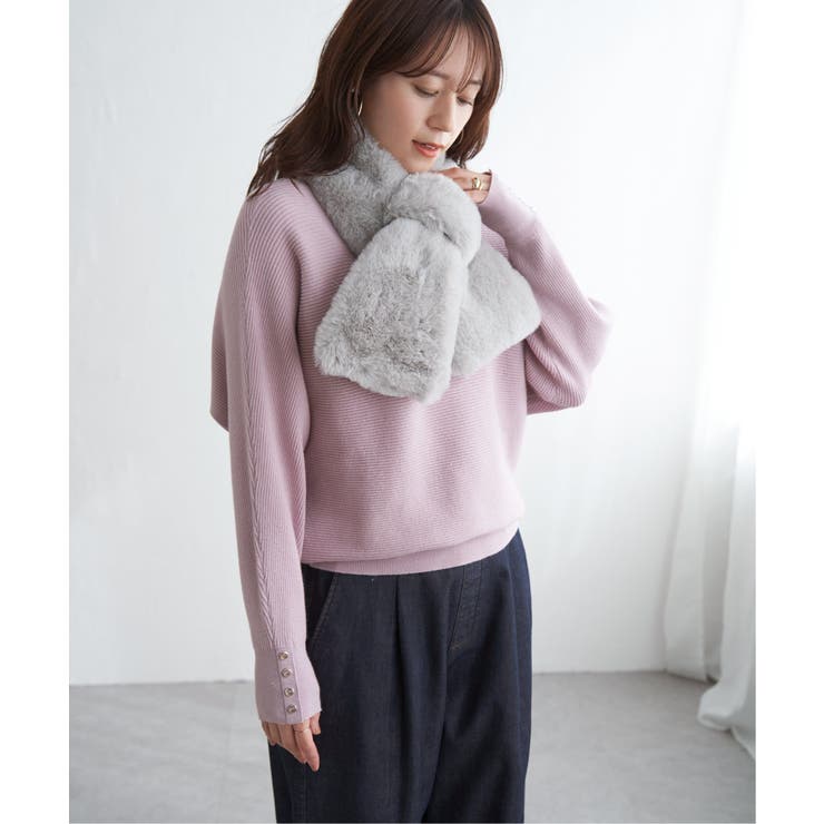 エコファー差し込みマフラー | ikka  | 詳細画像4 