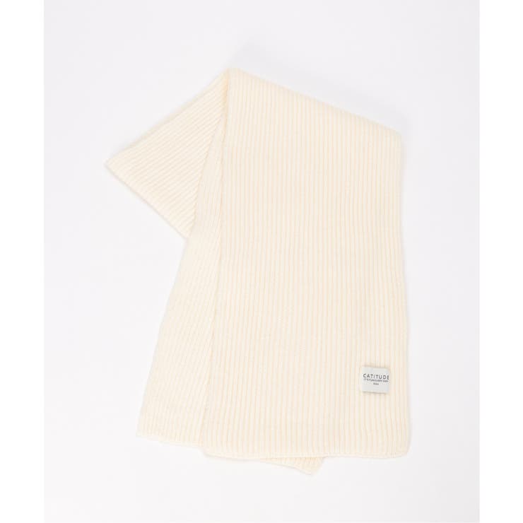 オフホワイト | リブニットマフラー | ikka 