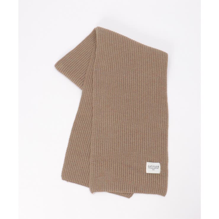 ブラウン | リブニットマフラー | ikka 