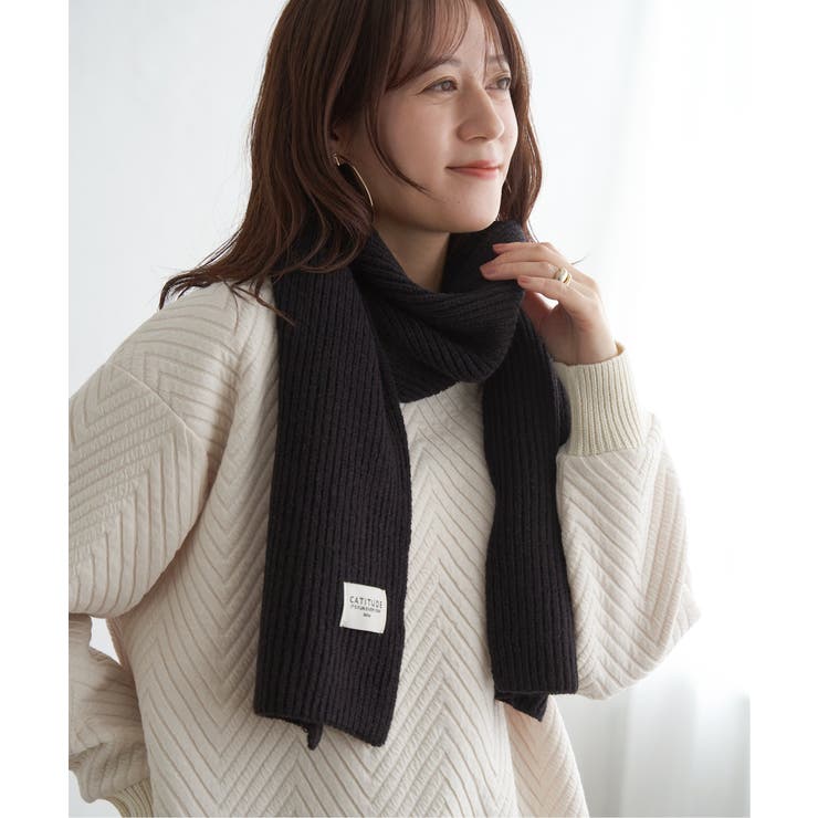 リブニットマフラー | ikka  | 詳細画像2 