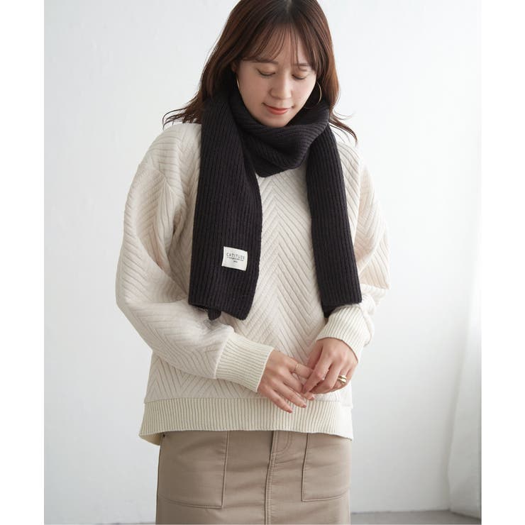 リブニットマフラー | ikka  | 詳細画像3 