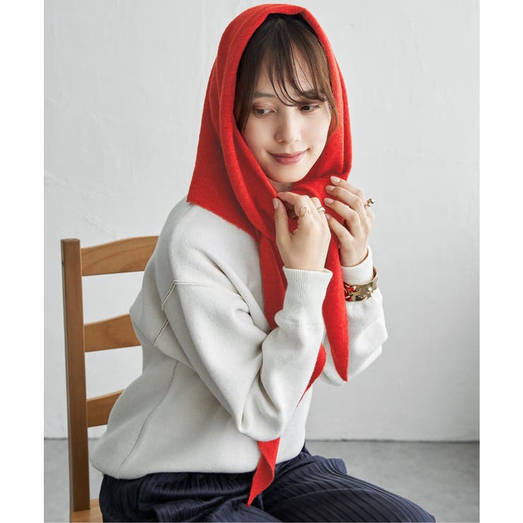 ニット三角マフラー【雑誌InRed11月号掲載】 | ikka  | 詳細画像25 