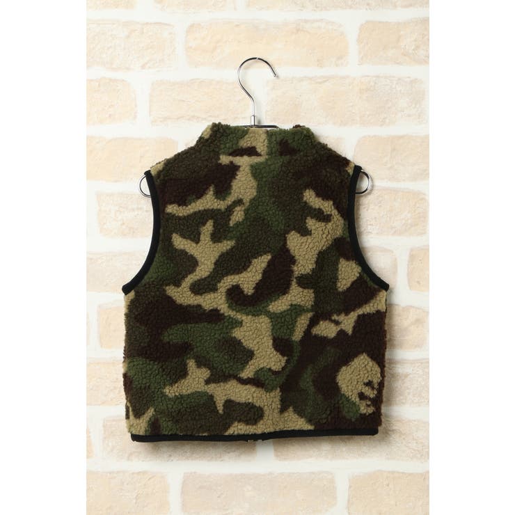 キッズ】【AVIREX】アヴィレックス 迷彩ボアベスト（120~140cm）[品番