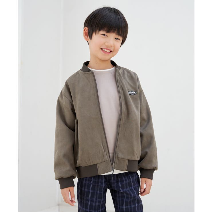 【親子コーデ】フェイクスエードリブブルゾン（110~160cm） | ikka  | 詳細画像2 