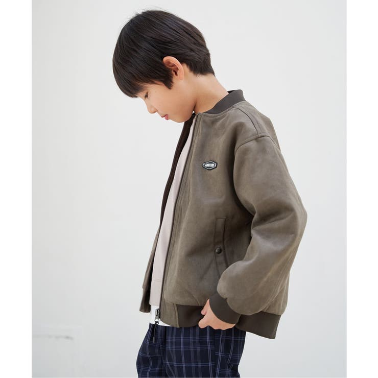 【親子コーデ】フェイクスエードリブブルゾン（110~160cm） | ikka  | 詳細画像3 