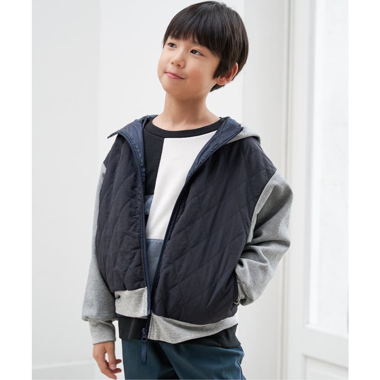 【親子コーデ】コンビブロックスジップパーカ（110~160cm） | ikka  | 詳細画像13 