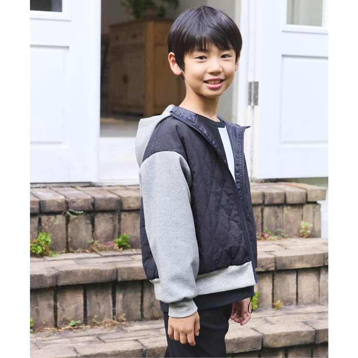 【親子コーデ】コンビブロックスジップパーカ（110~160cm） | ikka  | 詳細画像7 