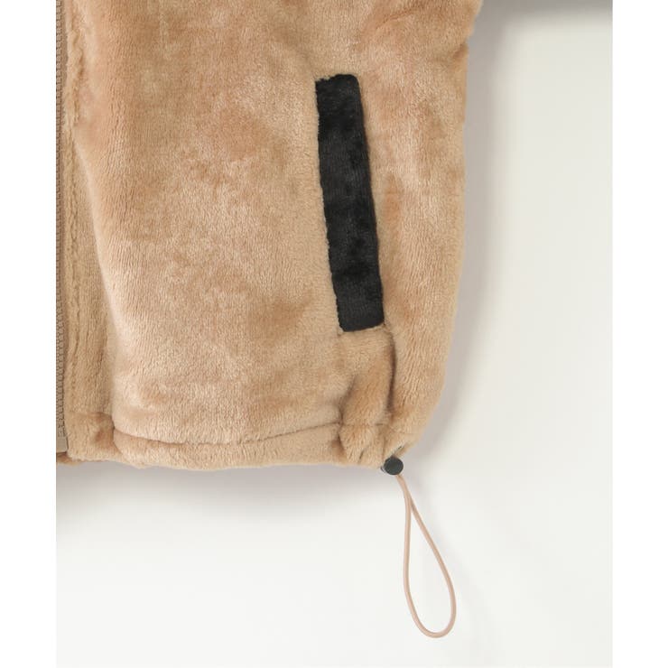 ファーフリース胸切り替えジップパーカー(110~160cm) | ikka  | 詳細画像5