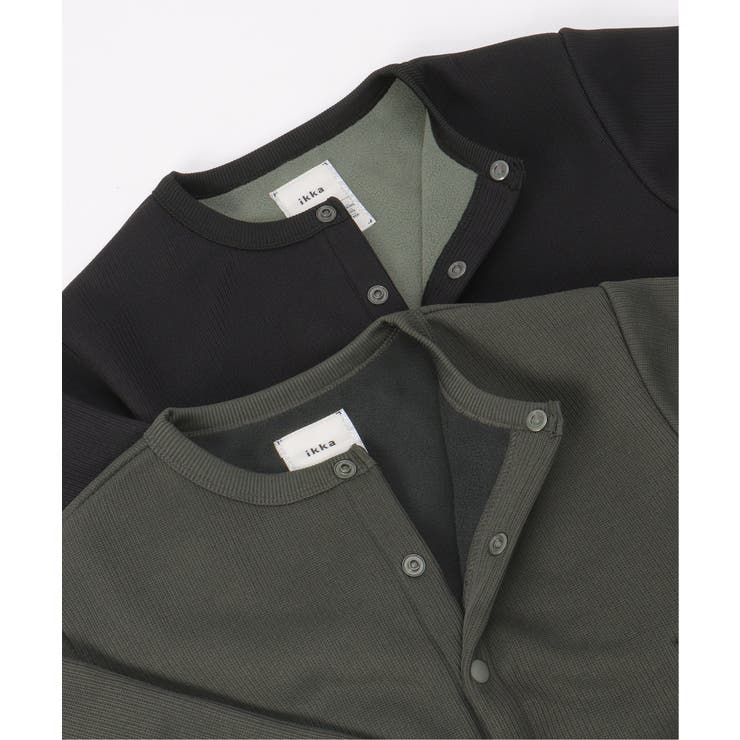 【親子コーデ】ボンディングクルーカーデブルゾン（110~160cm） | ikka  | 詳細画像12 