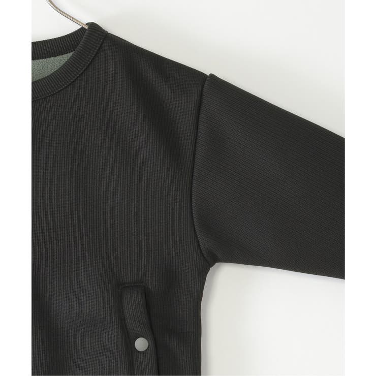 【親子コーデ】ボンディングクルーカーデブルゾン（110~160cm） | ikka  | 詳細画像3 