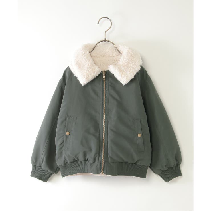 ダークグレー | 【2WAY】リバーシブルボアブルゾン（110~160cm）  | ikka 