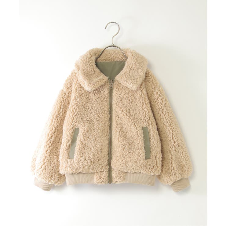 【2WAY】リバーシブルボアブルゾン（110~160cm）  | ikka  | 詳細画像21 