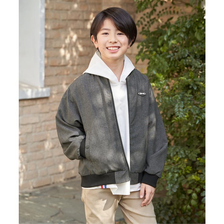 チャコール | 【親子コーデ】リネンライクブルゾン（110~160cm） | ikka 