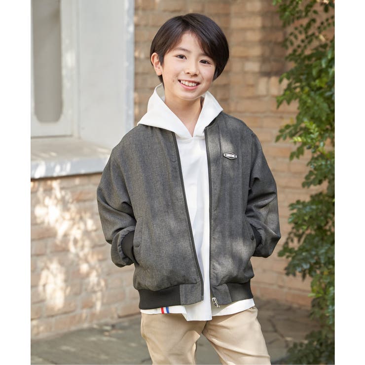 【親子コーデ】リネンライクブルゾン（110~160cm） | ikka  | 詳細画像2 