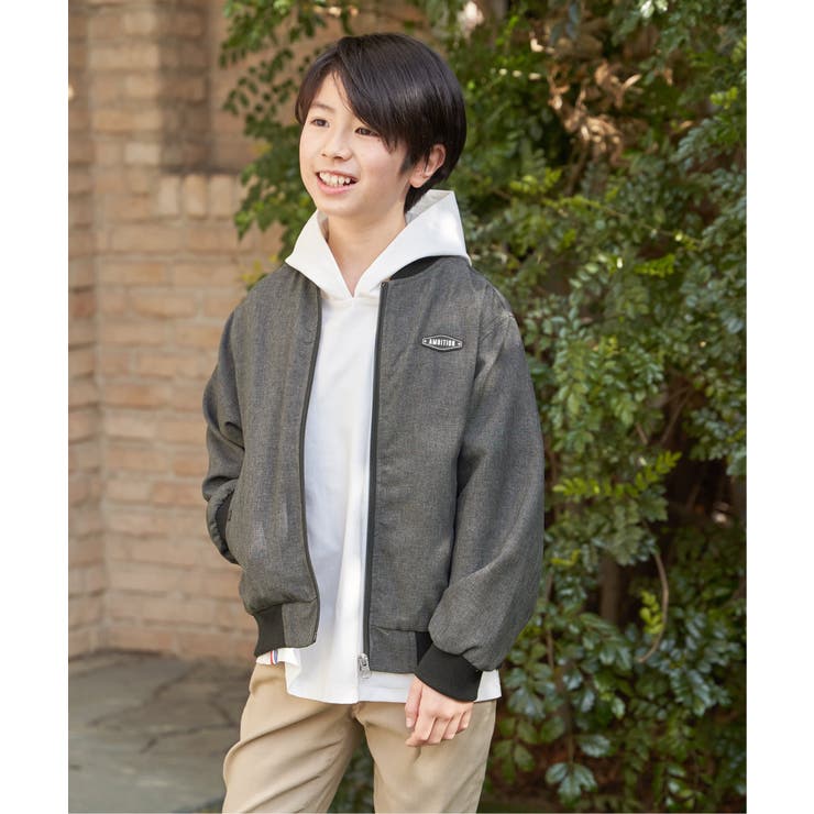 【親子コーデ】リネンライクブルゾン（110~160cm） | ikka  | 詳細画像3 