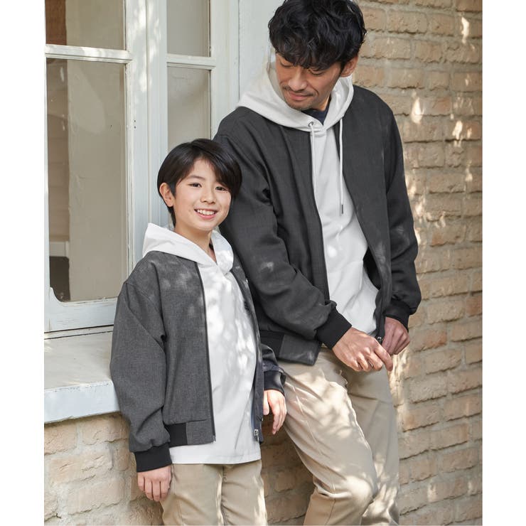 【親子コーデ】リネンライクブルゾン（110~160cm） | ikka  | 詳細画像7 