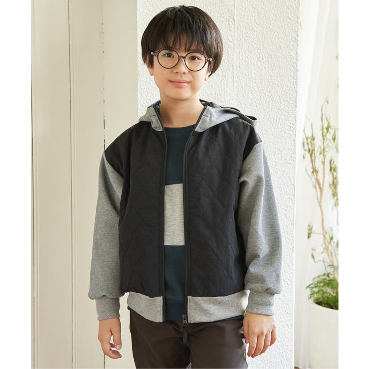 キルト中綿カットコンビパーカー（110~160cm） | ikka  | 詳細画像6 