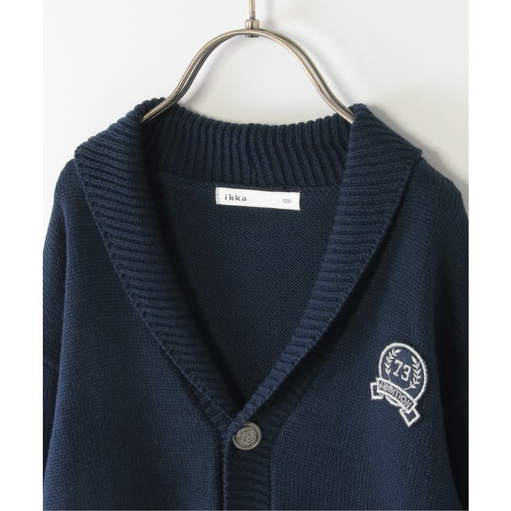 スクールニットショール襟カーディガン（120~160cm） | ikka  | 詳細画像6 