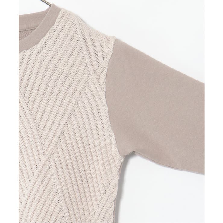 ジャガードニット切り替えトレーナー（120~160cm） | ikka  | 詳細画像3 