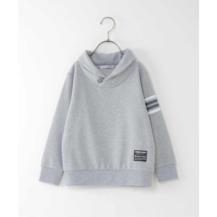 ミディグレイ | コンチョボタンショール襟トレーナー（100~160cm） | ikka 