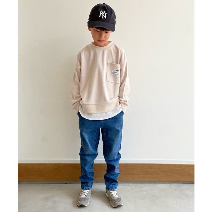 【キッズ】ポケ付き裾レイヤードトレーナー（100~160cm） | ikka  | 詳細画像17 