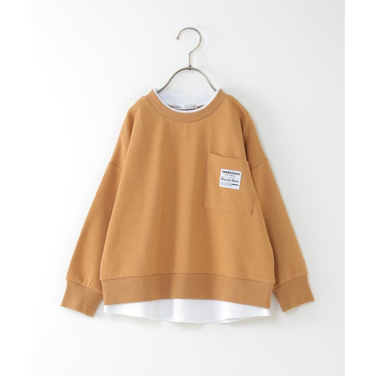 【キッズ】ポケ付き裾レイヤードトレーナー（100~160cm） | ikka  | 詳細画像4 