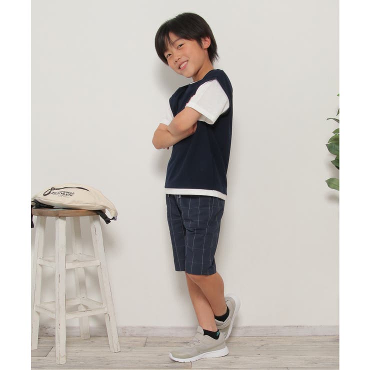 【接触冷感 吸水速乾】フェイクベストレイヤーTシャツ（120~160cm）【親子… | ikka  | 詳細画像7 