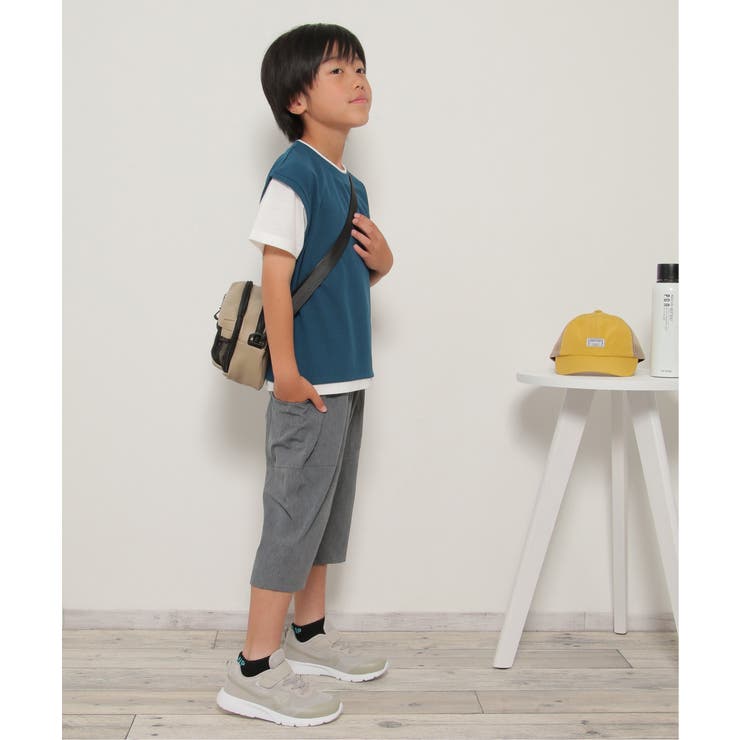 【接触冷感 吸水速乾】フェイクベストレイヤーTシャツ（120~160cm）【親子… | ikka  | 詳細画像3 