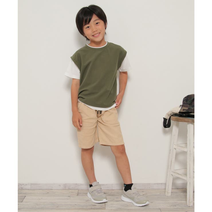 【接触冷感 吸水速乾】フェイクベストレイヤーTシャツ（120~160cm）【親子… | ikka  | 詳細画像4 