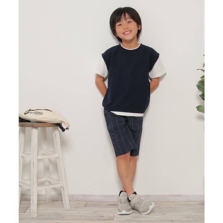 【接触冷感 吸水速乾】フェイクベストレイヤーTシャツ（120~160cm）【親子… | ikka  | 詳細画像6 