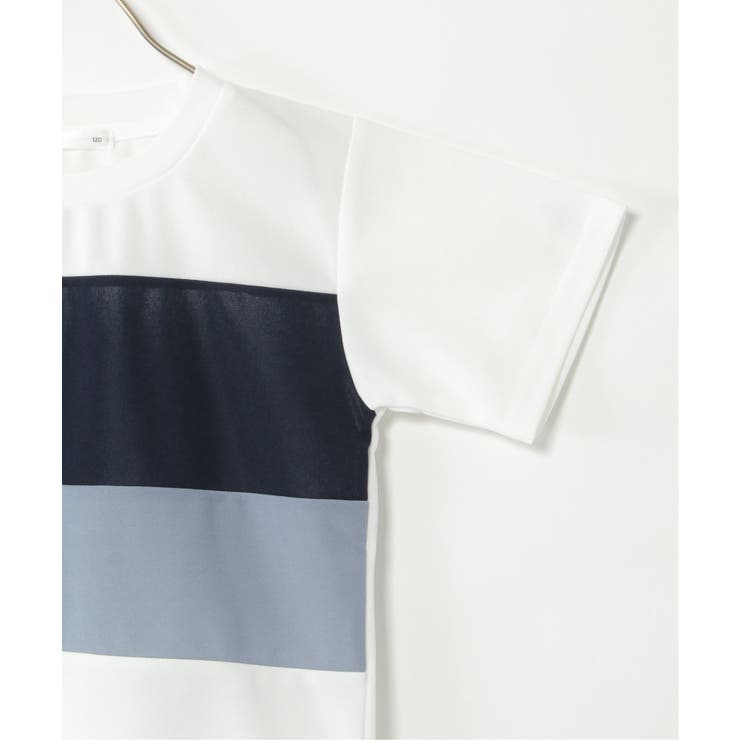 【接触冷感／吸水速乾】横切り替えTシャツ（120~160cm）【親子コーデ】 | ikka  | 詳細画像12 