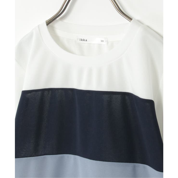 【接触冷感／吸水速乾】横切り替えTシャツ（120~160cm）【親子コーデ】 | ikka  | 詳細画像14 