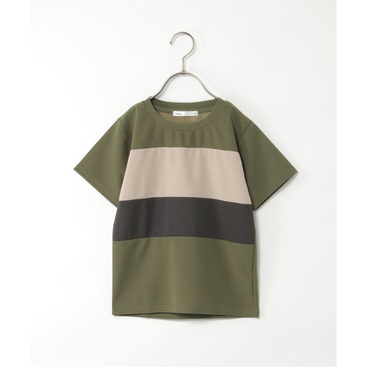 【接触冷感／吸水速乾】横切り替えTシャツ（120~160cm）【親子コーデ】 | ikka  | 詳細画像17 