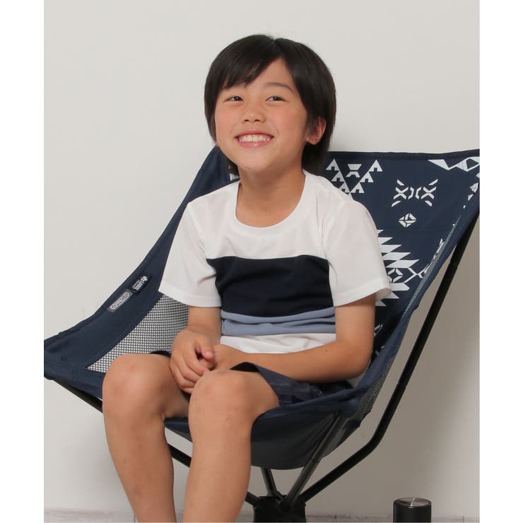 【接触冷感／吸水速乾】横切り替えTシャツ（120~160cm）【親子コーデ】 | ikka  | 詳細画像5 