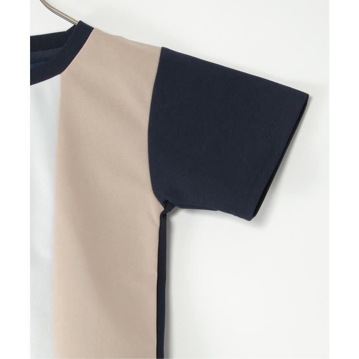 【接触冷感／吸水速乾】縦切り替えTシャツ（120~160cm）【親子コーデ】 | ikka  | 詳細画像10 