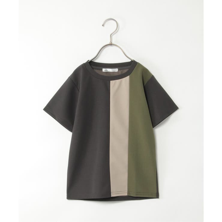 【接触冷感／吸水速乾】縦切り替えTシャツ（120~160cm）【親子コーデ】 | ikka  | 詳細画像14 