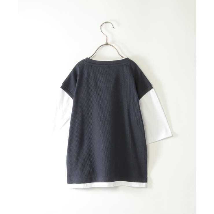 ワッフルベストレイヤー7分袖Tシャツ（120~160cm） | ikka  | 詳細画像2 